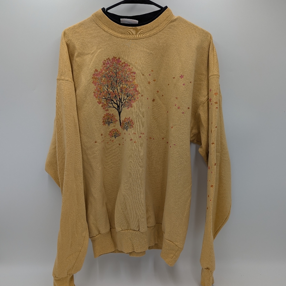 Vintage Morning Sun Women's Pullover Sweater Large Cottagecore Fairy Autumn Cozy